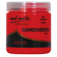30% OFF! Mont Marte Dimension Acrylic Paint Azo Vermillion 250mls