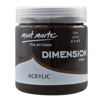 30% OFF! Mont Marte Dimension Acrylic Paint Raw Umber 250ml