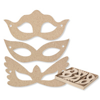 Papier Mache Carnival Face Mask 30 Masks in 3 Designs