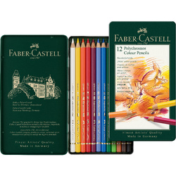 Faber-Castell Polychromos Colour Pencils Tin of 12