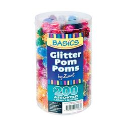 Pom Pom Glitter Tub Pk 300