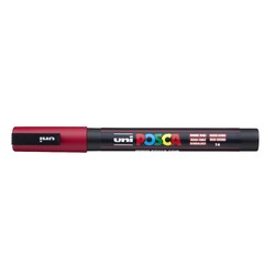 Uni Posca Markers Fine PC-3M 1.3mm Dark Red