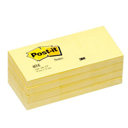 Original Yellow Post-It Notes Pack of 12 76mmx76mm