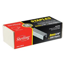 Sterling Tacker Staples 8mm Leg Box of 5000