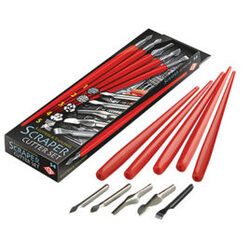 Scraper Cutter Scratch Art 5 Piece Tool Set