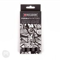 Micador for Artist PermaPainters White Pack Set of 4