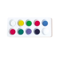 EC Tempera Disc Set 10 hole palette with 9 colours
