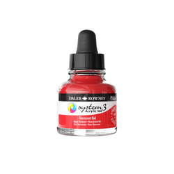 Daler-Rowney System3 Opaque Drawing Ink 29.5mL Fluorescent Red