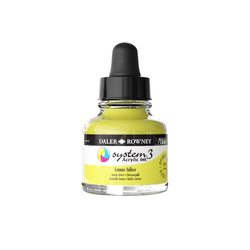 Daler-Rowney System3 Opaque Drawing Ink 29.5mL Lemon Yellow