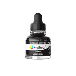 Daler-Rowney System3 Opaque Drawing Ink 29.5mL Mars Black
