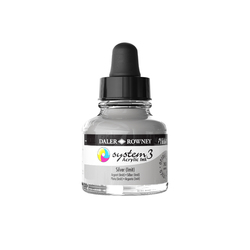 Daler-Rowney System3 Opaque Drawing Ink 29.5mL Silver Imitation