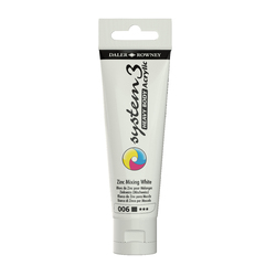 Daler-Rowney System3 Heavy Bodied Acrylic Paint 59ml Zinc Mix White