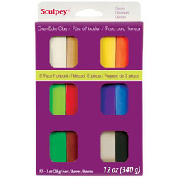 Sculpey III Modelling Medium Classic Colours 12 x 28g Blocks