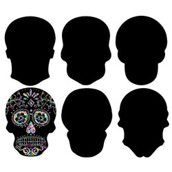 Scratch Reveal Art Skulls