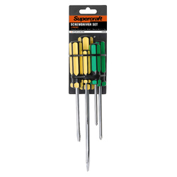 Supercraft Screwdriver Set of 5 Phillips & Slotted Heads