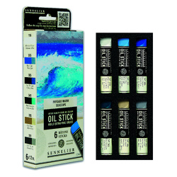 Sennelier Mini Oil Stick Set of 6 - Seascape