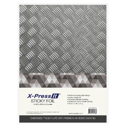X-Press It A4 Sticky Foil Tread Plate 12 Sheets
