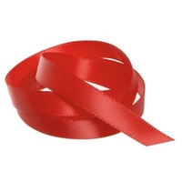Satin Ribbon 10mm Red 30m Roll