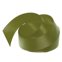 Satin Ribbon 25mm Olive 30m Roll