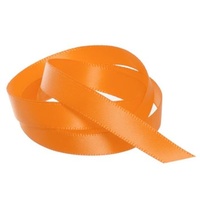 Satin Ribbon 25mm Orange 30m Roll
