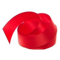 Satin Ribbon 25mm Red 30m Roll