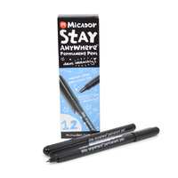 Micador Stay Anywhere Permanent Pens - Pack 12