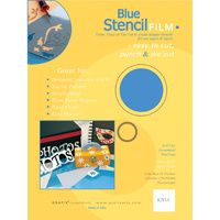 Blue Stencil Film Reusable 229 x 305mm 4 Sheets
