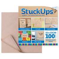 StuckUps 15 x 15cm Brown Kraft Super Size Post-it Type Notes