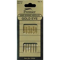 Gold Eye Tapestry Needle Size 20, packet of 6