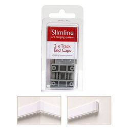 Slimline System Endcaps Pk 2 - Grey/Silver