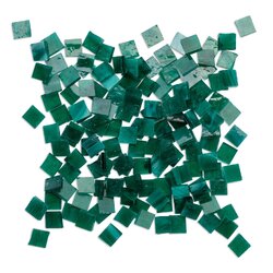 Mandala Art Mosaic Glass Tiles 1kg 2.5 x 2.5cm Leprechaun Green