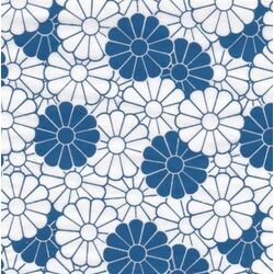 Tissue Transfer Paper Blue & White Flowers 420 x 310mm