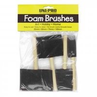 Uni Pro Foam Brushes pk 4 25mm,50mm,75mm,100mm