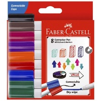 Faber-Castell Connector Whiteboard Markers Assorted 8 Pack