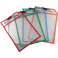 Write and Wipe Erasable Sleeves A4 Pack of 12 Assorted Colours