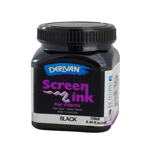 Derivan Screen Ink 250ml Black