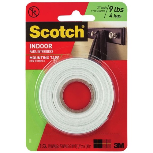 Scotch Indoor Mounting Tape 1.3cm x 1.9m