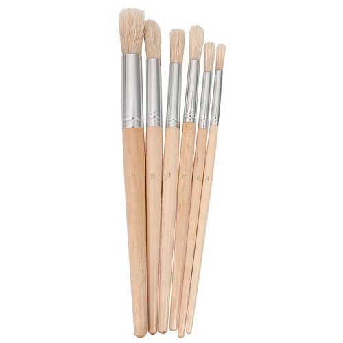 Round Hog Bristle Brush assorted pack of 60