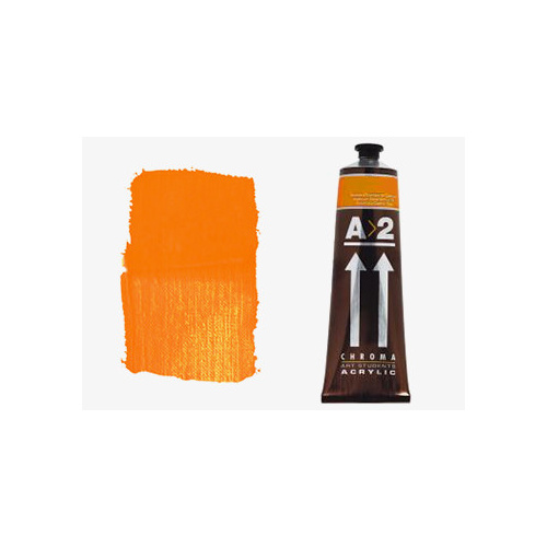 A2 Chroma Art Students Acrylic 120ml Tube - Cadmium Orange Hue