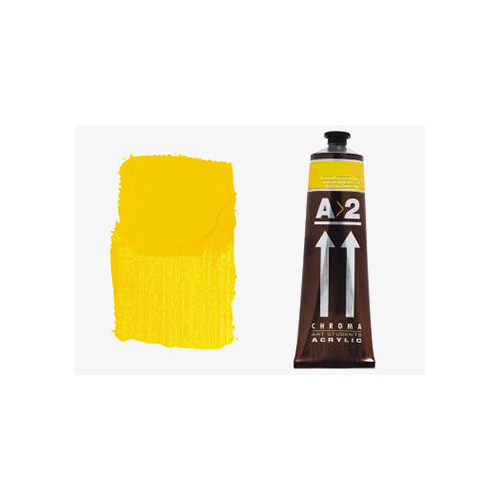 A2 Chroma Art Students Acrylic 120ml Tube - Cadmium Yellow Medium Hue