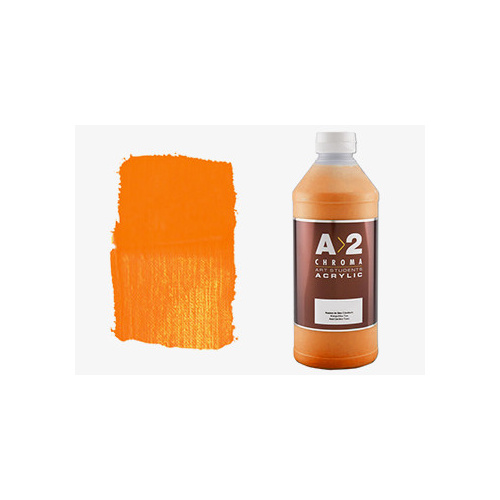 A2 Chroma Art Students Acrylic 1 Litre - Cadmium Orange Hue