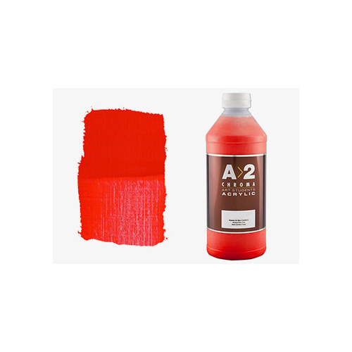 A2 Chroma Art Students Acrylic 1 Litre - Cadmium Scarlet Hue