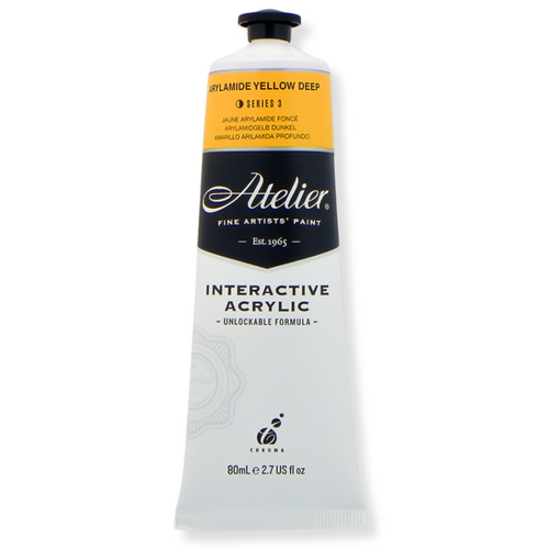 Atelier Interactive Artists Acrylics S3 Arylamide Yellow Deep 80ml