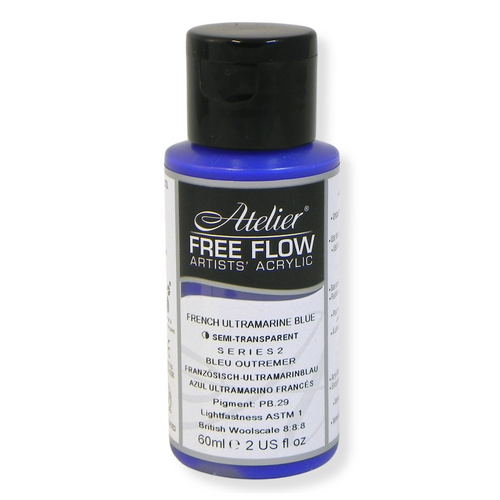 Atelier Free Flow Acrylics S2 French Ultramarine Blue 60ml