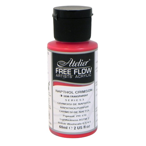 Atelier Free Flow Acrylics S3 Napthol Crimson 60ml