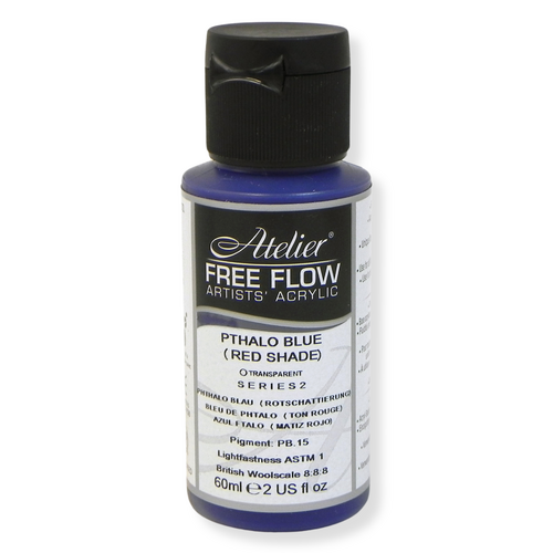 Atelier Free Flow Acrylics S2 Phthalo Blue (Red Shade) 60ml