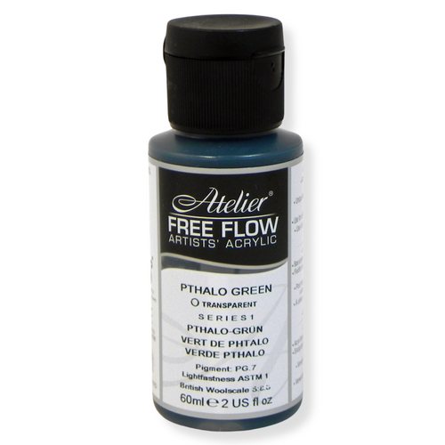 Atelier Free Flow Acrylics S1 Pthalo Green 60ml