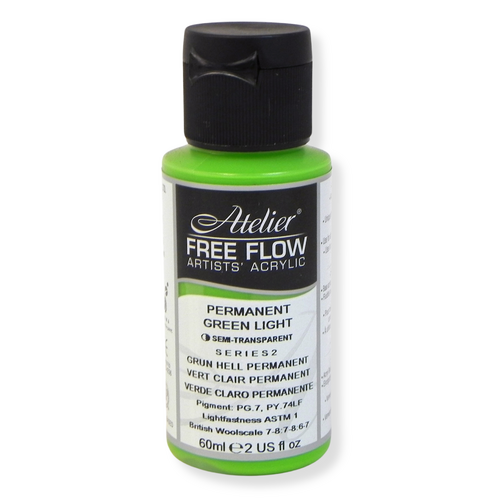 Atelier Free Flow Acrylics S2 Permanent Green Light 60ml