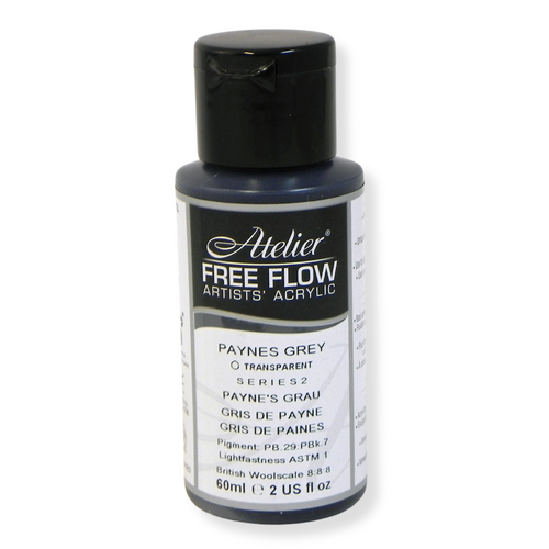 Atelier Free Flow Acrylics S2 Paynes Grey 60ml