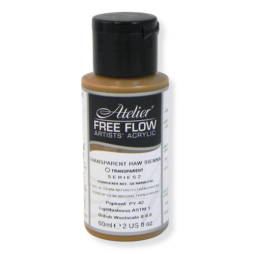 Atelier Free Flow Acrylics S2 Transparent Raw Sienna 60ml